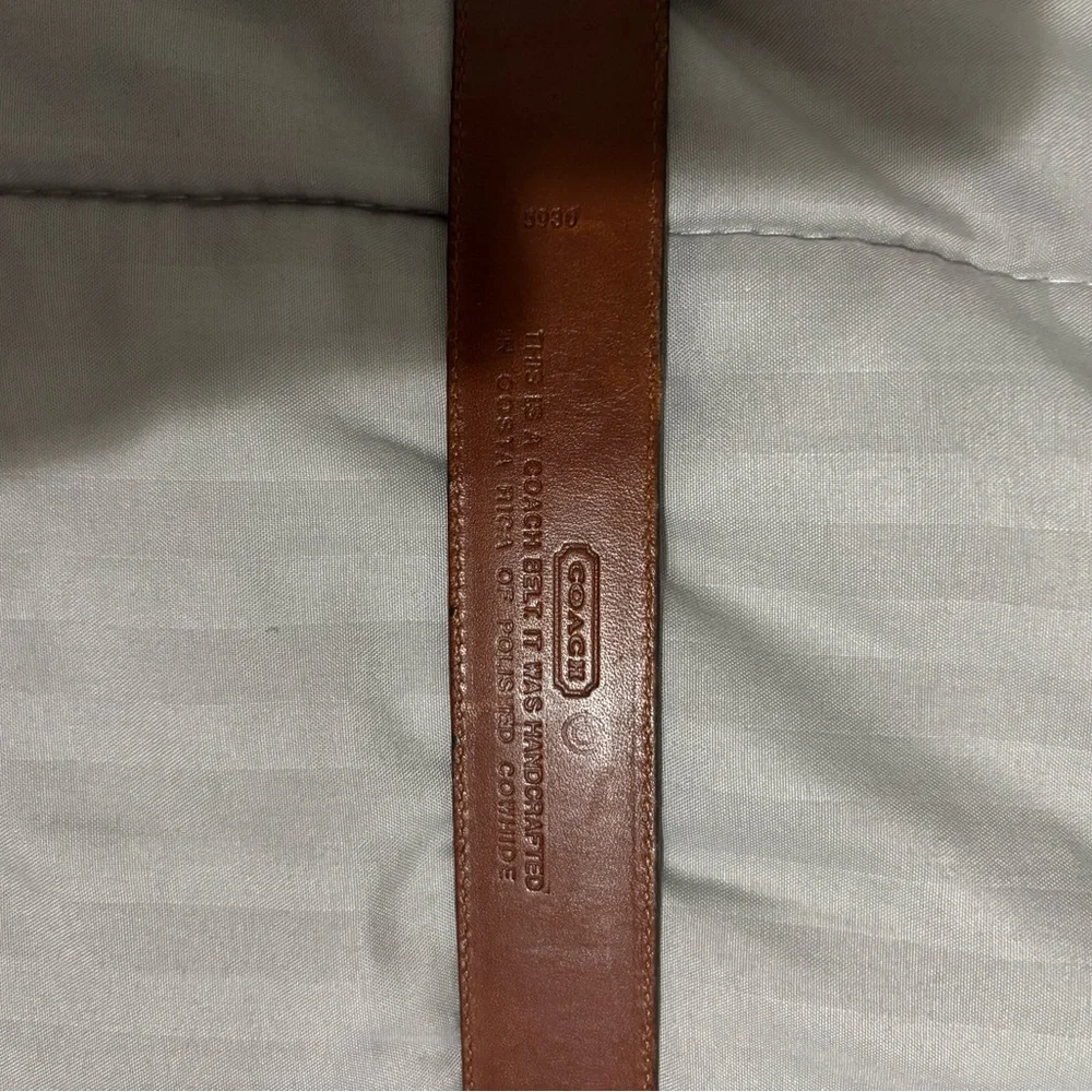 Brown Leather Women’s Coach Belt - Picture 2 of 8